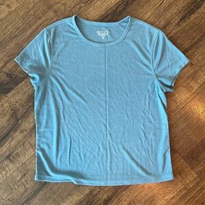 Athleta tshirt- blue ribbed size xs